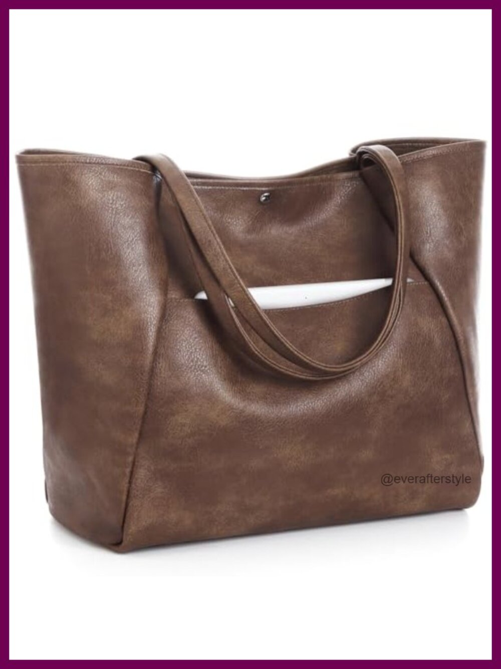 Large Vegan Leather Tote Bag Oversized Shoulder Bag Weekender Purse